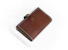 Leather Mens Small Card Wallets Front Pocket Wallet Cool Change Wallet for Men