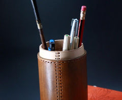 Handmade Leather Pencil Holder Pencil Case Pencil Barrel Case