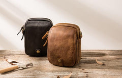 Leather Belt Pouch Phone Cases Mens Waist Bag Shoulder Bag for Men