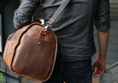 Cool Leather Mens Weekender Bags Travel Bag Duffle Bags Overnight Bag for men