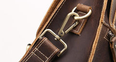 Cool Leather Mens Briefcase Messenger Bag Shoulder Bag Satchel Backpack for men