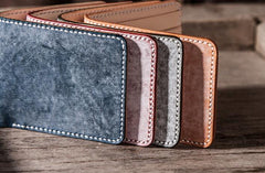 Handmade Vintage Leather Mens Small Wallet Bifold billfold Wallet for Men