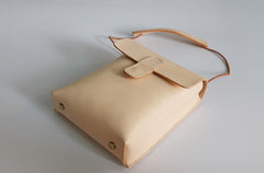 Handmade Leather Beige Womens Small Phone Crossbody Purse Shoulder Bags for Women