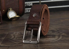 Genuine Leather Punk Rock Biker Trucker Mens Belt Men Black Coffee Belt for Men