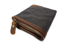 Mens Canvas Small Wallet for men Bifold Cool Men billfold Small Wallet
