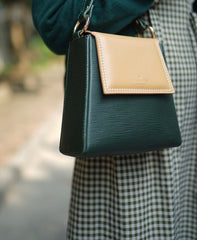Stylish Leather Dark Green Womens Handbag Crossbody Bag Purse Shoulder Bag for Women