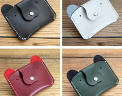 Cute LEATHER Womens Small Dog Change Wallet Leather Card Wallet FOR Women