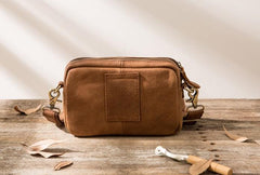 Cool Leather Mens Small Side Bag Messenger Bags Shoulder Bags for Men