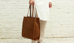 Vintage WOMENs LEATHER Tote Bag Stylish Leather Work Tote Purses FOR WOMEN