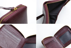 Genuine Leather Cute billfold Slim Zipper Wallet Card Holder Wallet Purse For Women Girl
