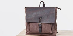 Cool Mens Canvas Backpack Canvas Travel Bag Canvas School Bag for Men
