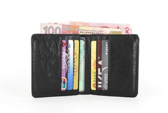 Leather Mens Front Pocket Wallet Small Wallet Slim Wallet billfold Card Wallet for Men