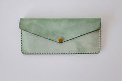 Handmade LEATHER Womens Long Wallet Leather Envelope Long Wallet FOR Women