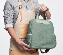 Canvas Green Women Cool Backpack Canvas Travel Bag Canvas Handbag for Women