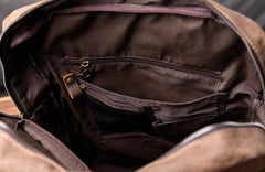 Oil Wax Canvas Mens Cool Backpack Large Travel Backpack Hiking Backpack for men