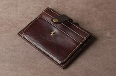 Leather Mens Cool Front Pocket Wallet Small Leather Wallet Men billfold Wallets  for Men