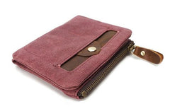 Mens Canvas Small Wallets for men Bifold Cool Men billfold Small Wallet