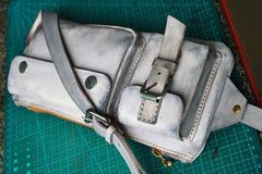 Handmade Leather Fanny Pack Mens Waist Bag Hip Pack Belt Bag Bumbag for Men