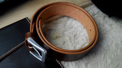 Cool Handmade Brown Leather Mens Belt Leather Belt for Men