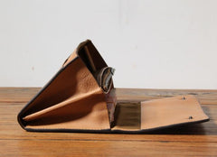 Handmade Genuine Leather Mens Cool Long Leather Wallet Phone Wallet Clutch Wallet for Men