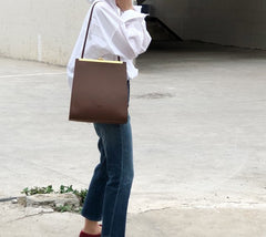 Stylish Leather Brown Womens Shoulder Bag Crossbody Bag Purse for Women