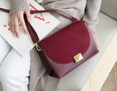 Minimalist Leather Womens Stylish Messenger Crossbody Purse Shoulder Bag for Women