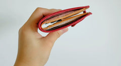 Handmade LEATHER Womens Small Wallet Leather Small Bifold Wallet FOR Women