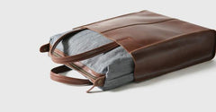 Handmade Leather Mens Tote Bag Cool Tote Bag Handbag Shoulder Bag for men