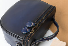 Handmade Genuine Leather Round Handbag Bag Crossbody Bag Shoulder Bag Purse For Women - EverHandmade