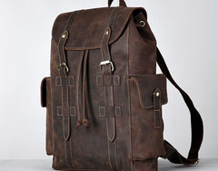 Vintage Leather Mens Backpacks Large Travel Backpacks Hiking Backpacks for Men
