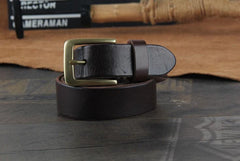 Genuine Leather Punk Rock Biker Trucker Mens Belt Men Black Coffee Belt for Men