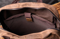 Oil Wax Canvas Mens Cool Backpack Large Travel Backpack Hiking Backpack for men