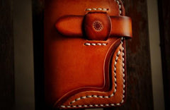 Handmade Leather Mens Cool billfold Wallet Card Holder Small Card Small Wallets for Men