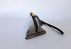 Cute Triangular LEATHER Womens Small Coin Wallet Leather Change Small Wallet FOR Women