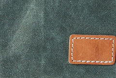 Small Canvas Leather Mens Box Bag Zipper Storage Bag Purse Clutch for Men
