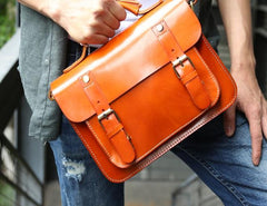 Cool Leather Mens Messenger Bag Handbag Shoulder Bag for men