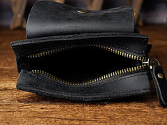 Mens Leather Small Belt Pouch Side Bag Waist Pouch COURIER BAG Holster Belt Case for Men