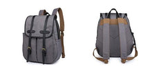 Mens Canvas Leather Backpacks Canvas Travel Backpack Canvas School Backpack for Men
