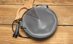 Cute LEATHER WOMEN SHOULDER Circle BAG Crossbody Round Purses FOR WOMEN