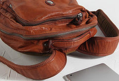 Cool Black Leather Mens Backpack Large Travel Backpack Brown Hiking Backpack for men