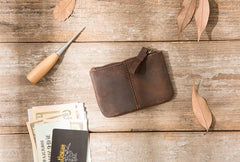 Leather Mens Card Holders Slim Front Pocket Wallet Coin Wallet for Men
