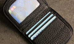 Cute LEATHER Womens Braided Small Wallet Bifold Leather Small Wallet FOR Women