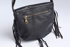 Stlyish WOMENs LEATHER Tassels Shoulder Bag Saddle Crossbody Purse With tassels