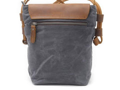 Cool Mens Waxed Canvas Leather Small Courier Bags Canvas Side Bags Messenger Bag for Men