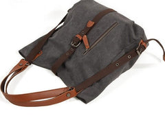 Mens Waxed Canvas Leather Tote Bag Canvas Handbag Canvas Shoulder Bag for Men