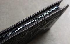 Vintage LEATHER Womens Long Wallet Fashion Zipper Long Wallets FOR Women