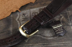 Genuine Leather Punk Rock Biker Trucker Mens Belt Men Black Coffee Belt for Men