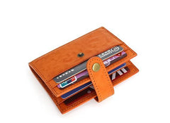 Leather Mens Front Pocket Wallet Card Wallet Small Slim Wallet Change Wallet for Men