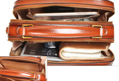 Brown Genuine Leather handbag shoulder bag for women leather Side bag