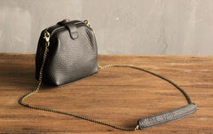 Vintage LEATHER WOMEN Small Doctor Purse Chain SHOULDER BAG Purses FOR WOMEN